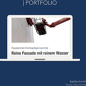 “Reportage | Reine Fassade mit reinem Wasser” from Volker Beck