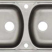 «Edelstahl Spülbecken 78 × 48 cm Doppel» de Keton-Spuele.de