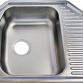 «Edelstahl Eckspüle 78 × 48 cm Einbau» de Keton-Spuele.de