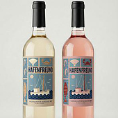 Diseñadores: «Weinetiketten Hafenfreund – Weinkontor Nordsee» de Natalia Gorst