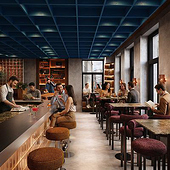 Diseñadores: «Retro Chic Bar-Restaurant-Kultur in München» de Render Vision