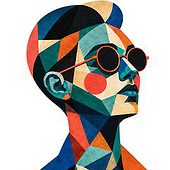 «Generative AI – Geometric Portraits & Modern Ill» de Olaf Tampier
