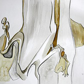 «Dreamy time, ink art» de Elaheh Garussi