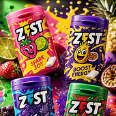 «Zest – Pop Art Gum Packaging & Brand Identity» de Nataliia Dovha