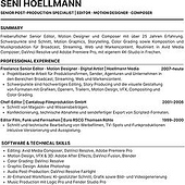 Diseñadores: «Editing | Motion Design | Postproduktion» de Seni Hoellmann