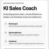«KI Sales Coach – interaktiver Webprototyp» de viewXStudio
