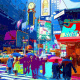 New York Times Square PopArt Stil