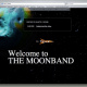 Website der Moonband – Die orange Rakete dient als Hauptnavigation der Seite