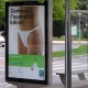 Citylight-Poster „Operation Bikini beginnt – Freischneider STIHL“