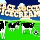 Ben & Jerry´s Werbebanner für Eistruhe bei der Fußball-EM, Vektorgrafik Illustrator