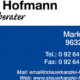 Visitenkarten für Steuerkanzlei Hofmann