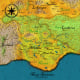 Karte des fiktiven Landes „Allendas“