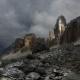 Dolomiten, Lagazuoi, wechselhaftes Regenschauerwetter