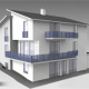 3D-Presentation zur Planung eines Einfamilienhauses.