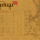 Taschenkalender Monat Januar