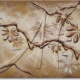 Sepia Rankenpflanze, Tryptichon, 180 × 60 cm