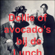 poster design for theatre play ’Dollie of avocado’s bij de lunch’