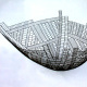 „Antares“ Schale aus 2 mm Stahldraht, Länge 60 cm