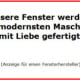 Anzeige für einen Fensterhersteller