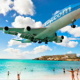 747 am Maho-Beach, Sant Maarten