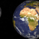 Astronomie Erde und Mondfinsternis Einzelbild aus Animation