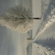Winterwonderland Benediktbeuern während einer teilweisen Sonnenfinsternis