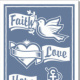 Tea Towel * faith * love * hope *