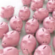 Sparschweine – 3D Illustration / 3D Grafik: Geld sparen, Rabatte, Angebote
