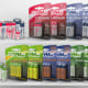 Verpackungsdesign für Batteriehersteller inklusive Farbcodierung für ganze Produktpalette