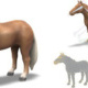 • 3D-Modeling : Spielzeugpferd „Palomino Hengst“