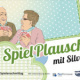 SpielPlausch – Flyer für eine monatliche Seniorenveranstaltung