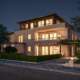Mehrfamilienhaus 3D Architektur Nacht 2