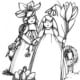 Illustration „Ostern“ für eine Einladung vom Waldorfkindergarten