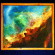 Acryl auf Leinwand Komos-Serie „Omega Nebula“