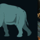 Waldelefant in Lebensgröße