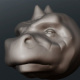 Rhino – made with a sculping software