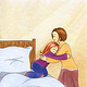 Kinderbuchillustration Mutter und Kind