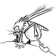 Karikatur einer Mücke