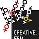Logo-Entwicklung für die Veranstaltung Creative. Fem. Net. Karlsruhe 2015