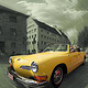 VW Karman-Ghia bei den 200 Meilen v Nürnberg Oldtimer Rennen 2014