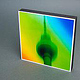 Foto auf Holz: Funkturm Color (15×15 cm)