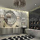 3D Interior Washroom Entwurf Rendering