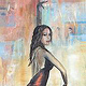 Flamenco, 50×100cm, Öl auf Leinwand