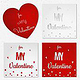 Set von Liebeskarten zum Valentinstag