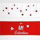 Liebeskarte zum Valentinstag im modernen flat design und modernen Farben