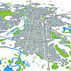 Schematische karte für die Stadt Halle