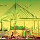 Panorama Collage Hamburg -mit Köhlbrandbrücke