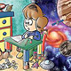 Kinderbuch-Illustration: Der Astronaut
