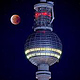 Fernsehturm mit Mondfinsternis, Berlin