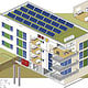 Isometrischer Schnitt eines Wohnhauses. Kunde: Magazin Photovoltaik